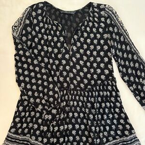 Zara Print Black Dresss